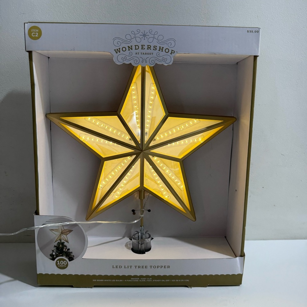 LED Lit Christmas Tree Topper Target Wondershop